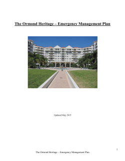 emergency disaster plan - Ormond Heritage Condominium