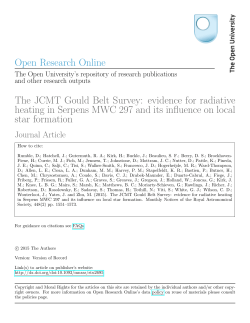 Open Research Online The JCMT Gould Belt Survey: evidence for