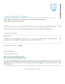 Open Research Online Policy-driven, narrative