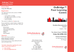 OxBridgeâ¢ Foot Learning Centre