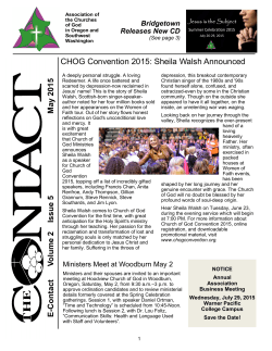 E -Contact V olume 2 Issue 5 May 20 15 CHOG Convention 2015