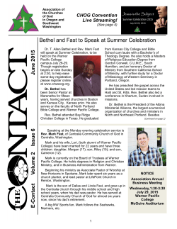 VIEW June 2015 E-CONTACT - Association of the Churches of God