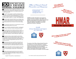 Harvard Men Against Rape - Office of Sexual Assault Prevention