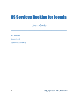 Documentation - OS Services Booking