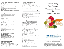 Farm Products - Osceola County Extension Office