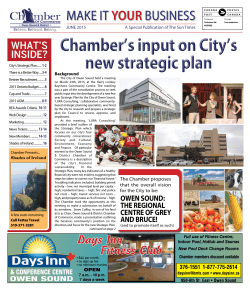 Chamber`s input on City`s new strategic plan