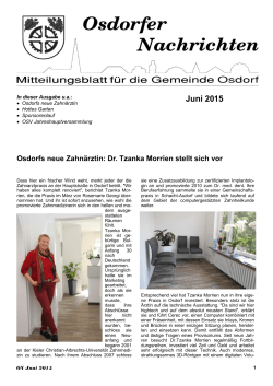 Juni 2015 - Osdorfer Nachrichten eV