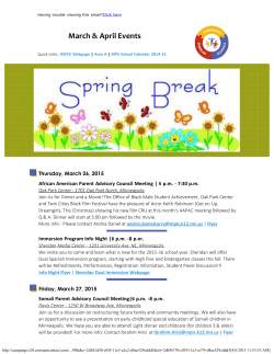 March 2015 - Office of Student, Family & Community Engagement