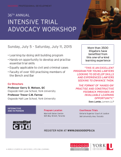 intensive trial advocacy workshop