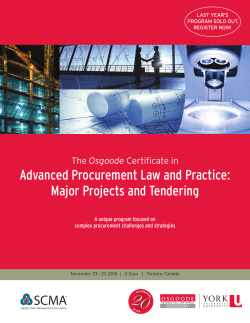 Brochure PDF - Osgoode Professional Development