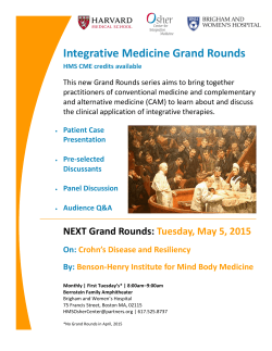 The next Integrative Medicine Grand Rounds