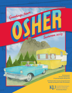 Catalog - Osher - The University of Kansas