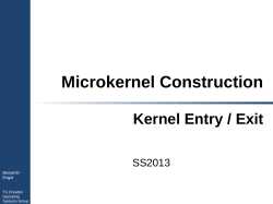 Kernel Entry and Exit