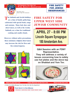 APRIL 27 - 8:00 PM Lincoln Square Synagogue 180 Amsterdam Ave.