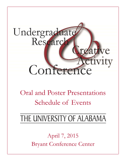 Undergraduate Research Creative Activity Conference Program