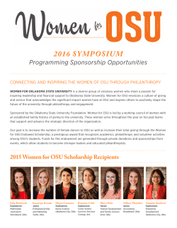the 2016 Women for OSU Sponsorship