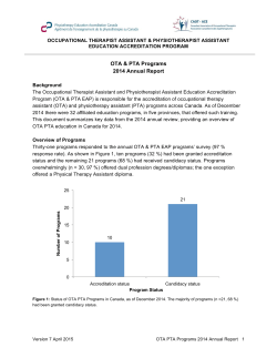 2014 OTA & PTA EAP Program Survey Report