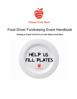 Food Drive/ Fundraising Event Handbook