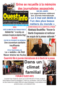 Lundi 04 Mai 2015 - Ouest-info