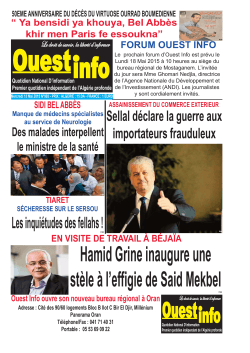 Mercredi 13 Mai 2015 - Ouest-info