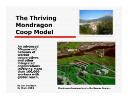 The Thriving Mondragon Coop Model An advanced 50-year