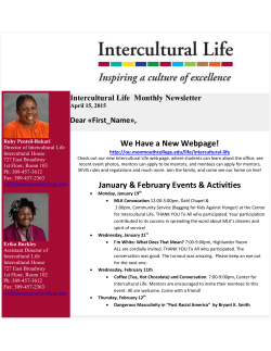 Intercultural Life Newsletter