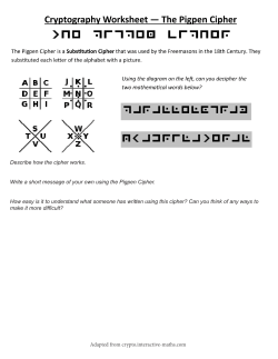 PigPen Cipher Worksheet