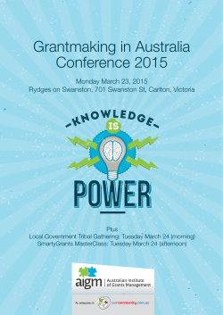 Grantmaking in Australia Conference 2015