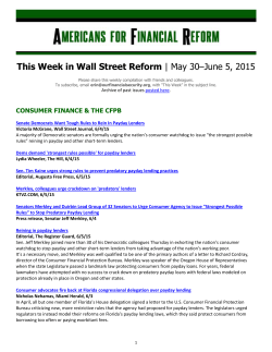 This Week in Wall Street Reform - Americans for Financial Reform