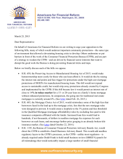 letter - Americans for Financial Reform
