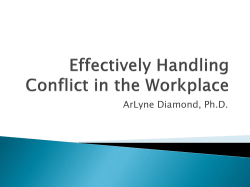 Effectively Handling Conflict in the Workplace