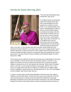 Homily for Easter Morning 2015 - Our Lady