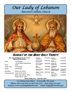 05-31-2015 Trinity Sunday - Our Lady of Lebanon Maronite Catholic