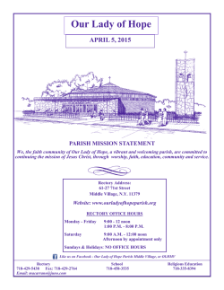 april 5, 2015 - Our Lady of Hope Parrish