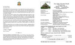 Bulletin for April 5, 2015 - Our Lady of Lourdes Church