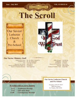 The Scroll - Our Savior Lutheran Church