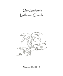 OUR SAVIOUR`S LUTHERAN - Our Saviours Lutheran Church