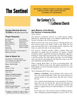 April - Our Saviours Lutheran Church
