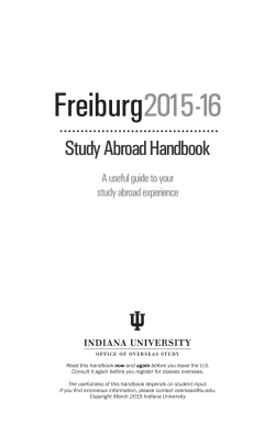 Freiburg handbook, Semester/Academic Year