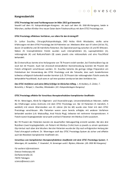 Kongressbericht - Ovesco Endoscopy AG