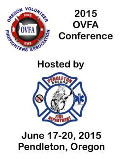 2015 OVFA Conference June 17-20, 2015 Pendleton, Oregon