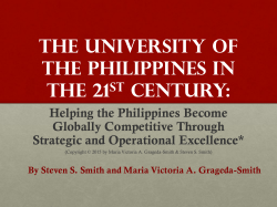 The University of the Philippines in the 21st Century: