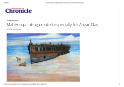 Maheno painting created especially for Anzac Day