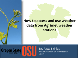 How to access and use weather data from Agrimet weather stations