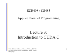 Lecture 3: Introduction to CUDA C