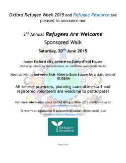 Annual Refugees Are Welcome Sponsored Walk