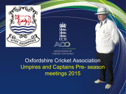 season meetings 2015 - Oxfordshire Cricket Association