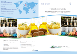 Food, Beverage & Pharmaceutical Applications