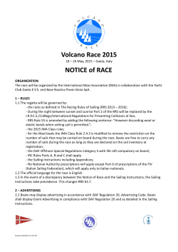 Volcano Race 2015 NOTICE of RACE