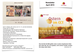 Newsletter April 2015 - Christus Centrum: Startseite